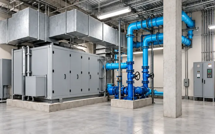 Scan-Based MEP Modeling of High-Rise Equipment Rooms for Shop-Drawing Readiness and Redevelopment (illustrative)