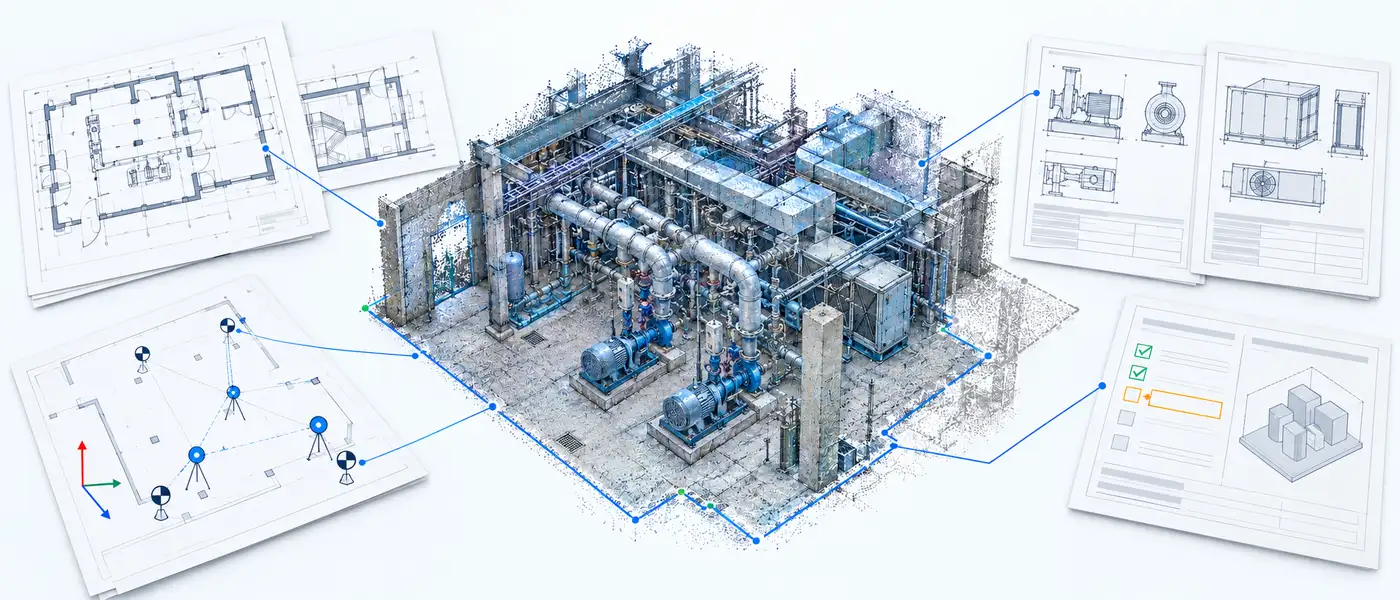 How to prepare inputs for a scan-to-BIM package (illustrative)