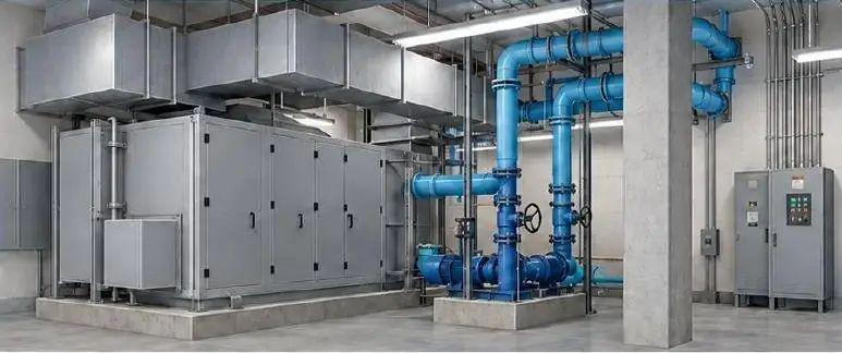 Existing plant room captured for modeling (illustrative)